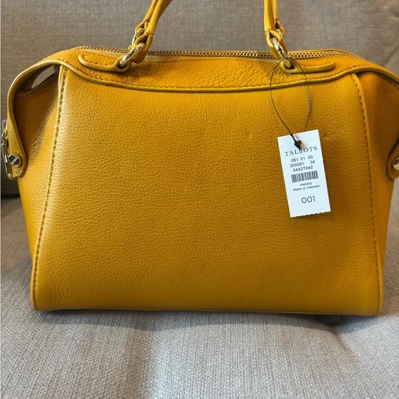 Yellow Leather Handbag for Spring + Summer - Picture 2 of 6